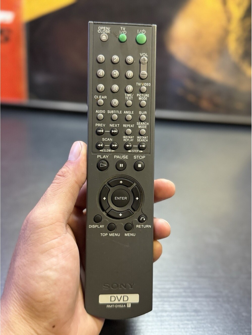 Genuine Sony RMT-D152A DVD Player Remote Control OEM Black Tested Working